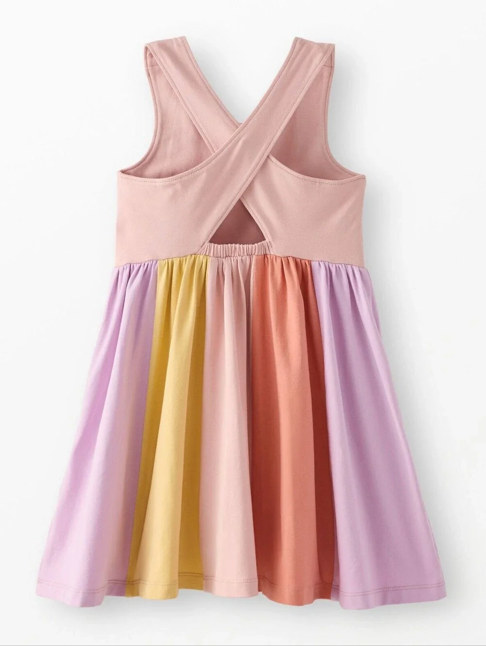 Hanna Andersson Rainbow Skirt Skater Dress with Pockets